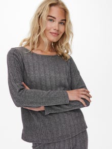 ONLY - Manches longues avec ourlets Top -Dark Grey Melange - 15234047
