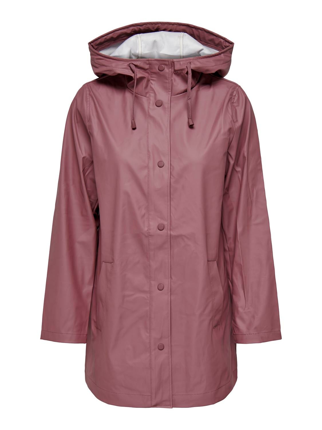 Solid colored Rain jacket | Dark Rose 