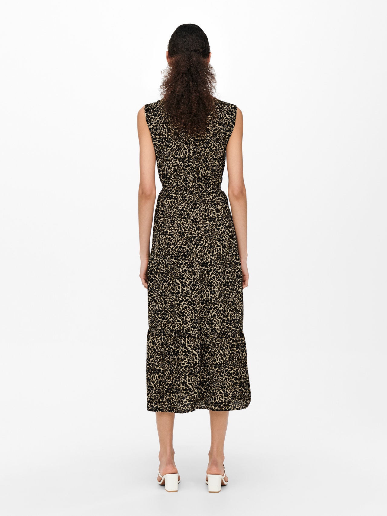 ONLY Printet Midi kjole -Toasted Coconut - 15234092