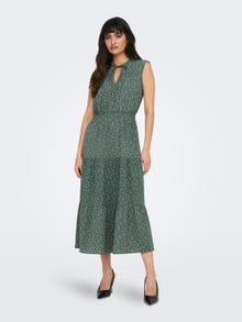 ONLY Regular fit V-Hals Lange jurk -Balsam Green - 15234092