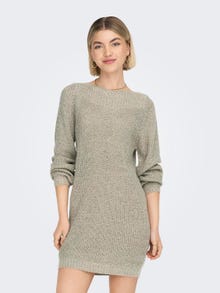 ONLY Boat Neck Knit Dress -Cement - 15234103