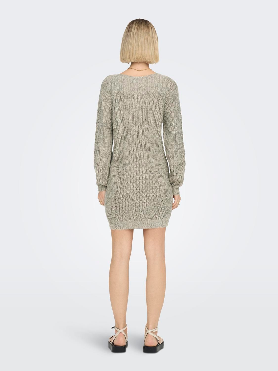 ONLY Mini strikket kjole -Cement - 15234103