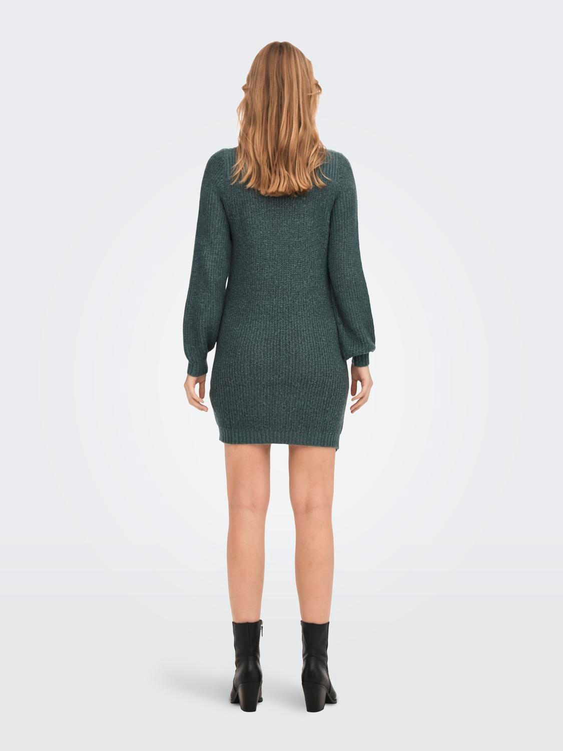 Mini knitted dress | Dark Turquoise | ONLY®