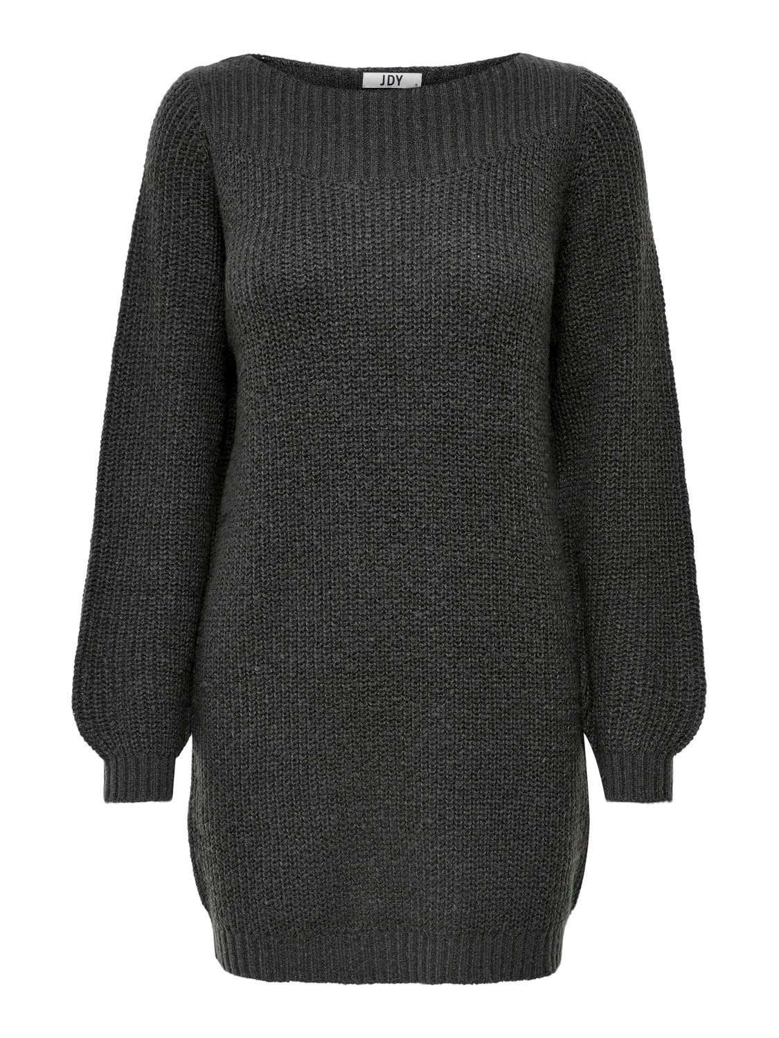 ONLY Mini knitted dress -Dark Grey Melange - 15234103