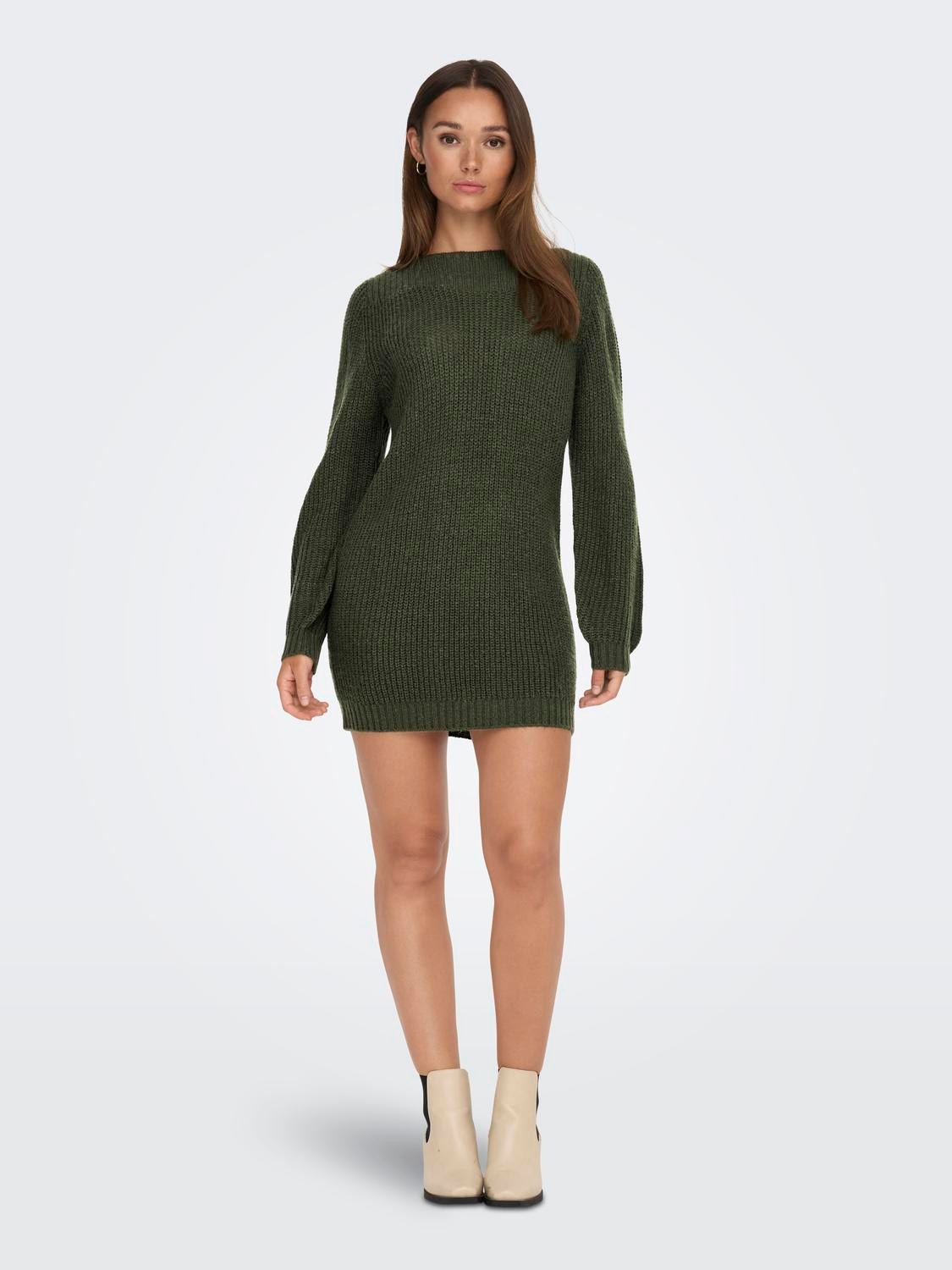 Dark | knitted ONLY® Green Mini | dress