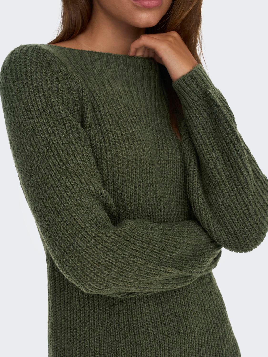 Mini knitted Green dress | Dark | ONLY®
