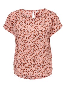 ONLY Print Top -Old Rose - 15234106