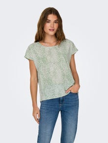 ONLY Printed Top -Basil - 15234106