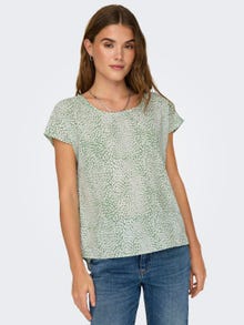 ONLY Printed Top -Basil - 15234106