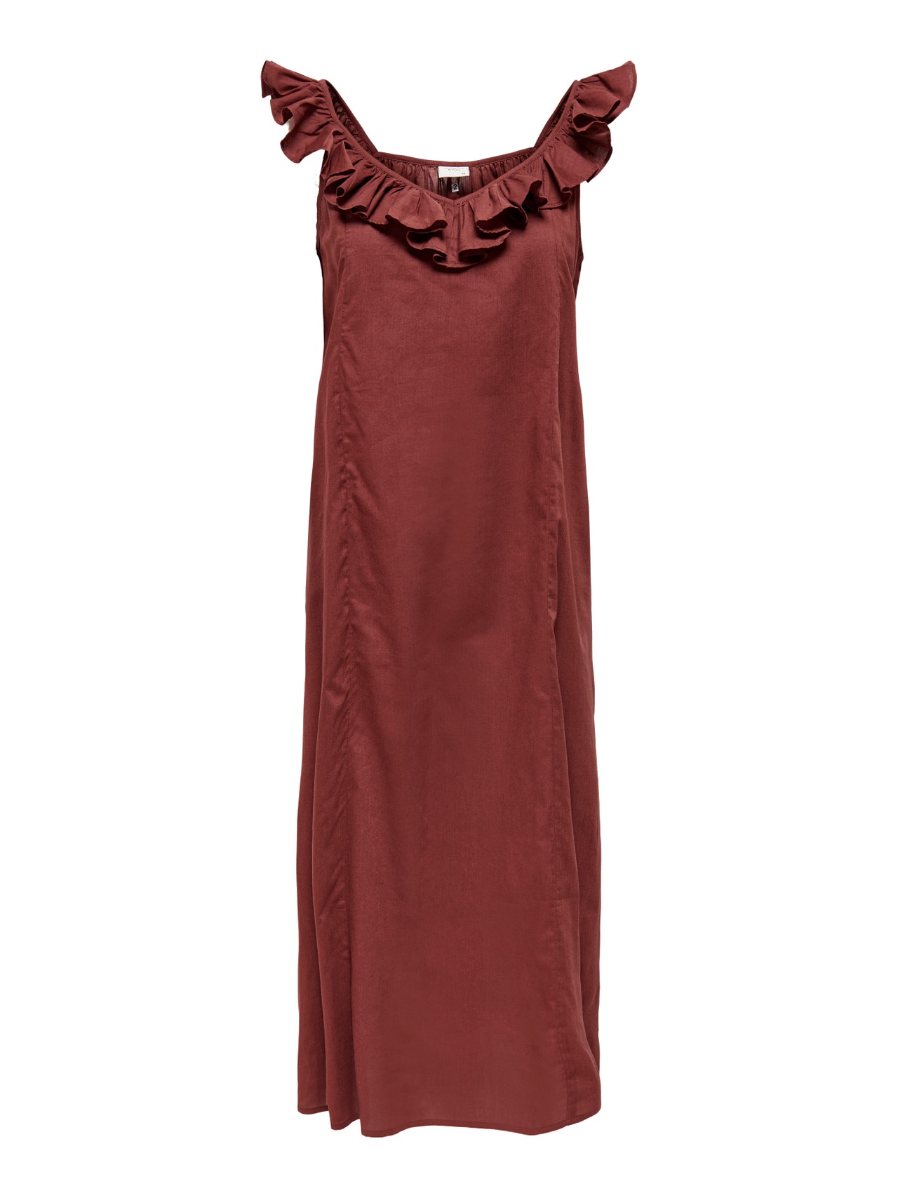 ONLY Loose Fit V-Neck Long dress -Henna - 15234396