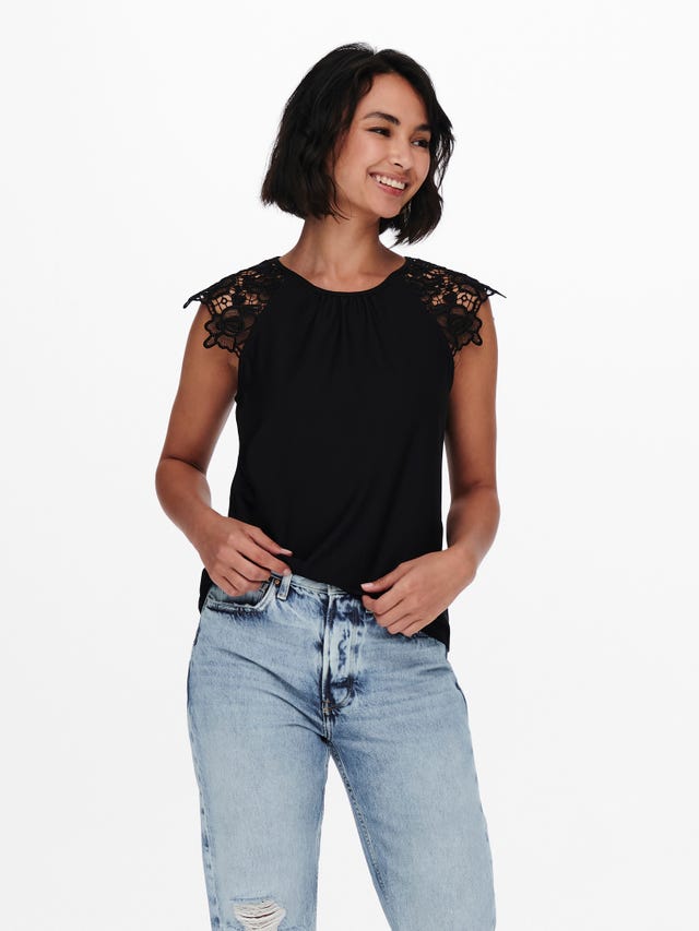 ONLY Lace detail Top - 15234398