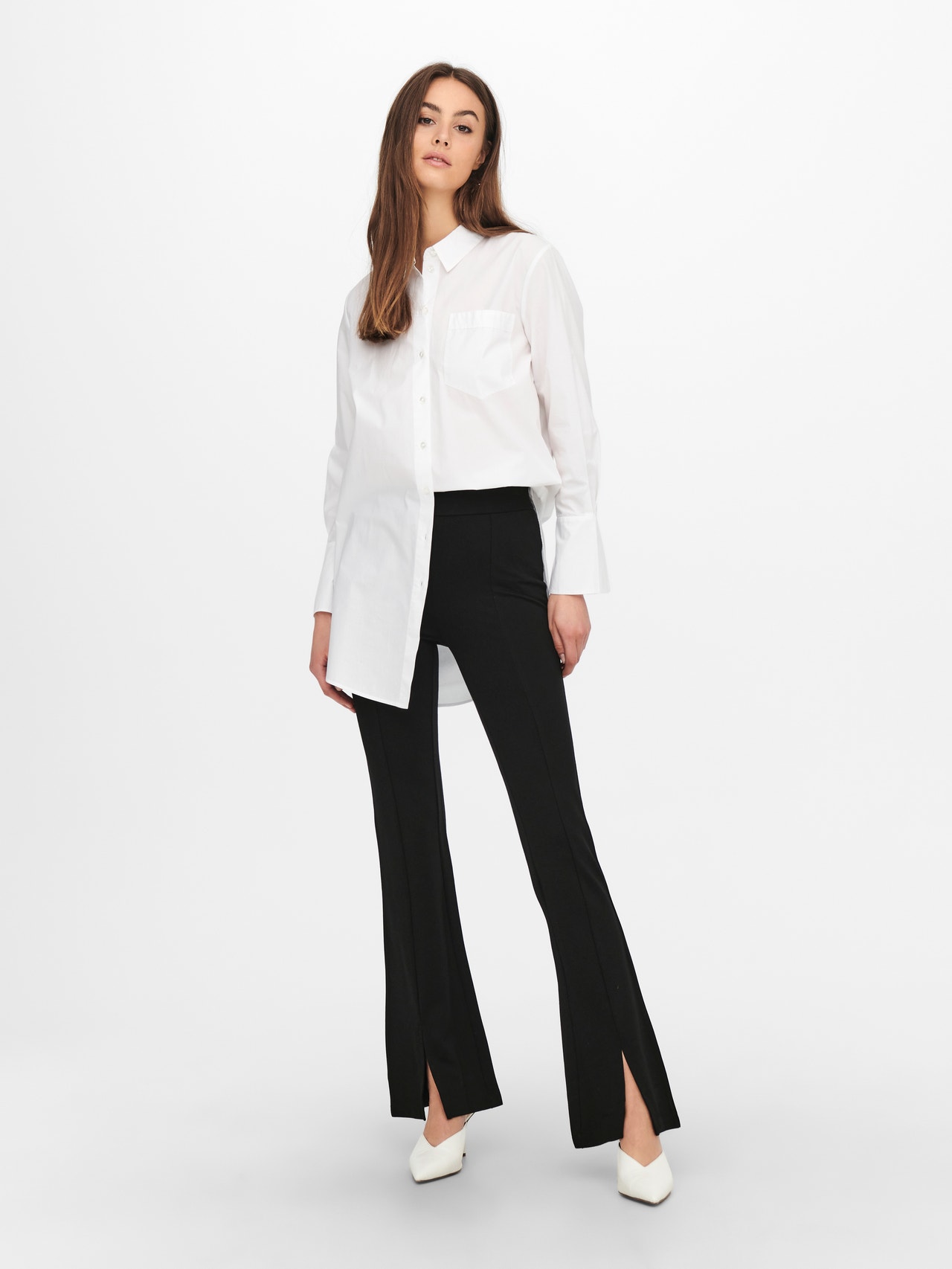 ONLY Flare slit Trousers -Black - 15234628