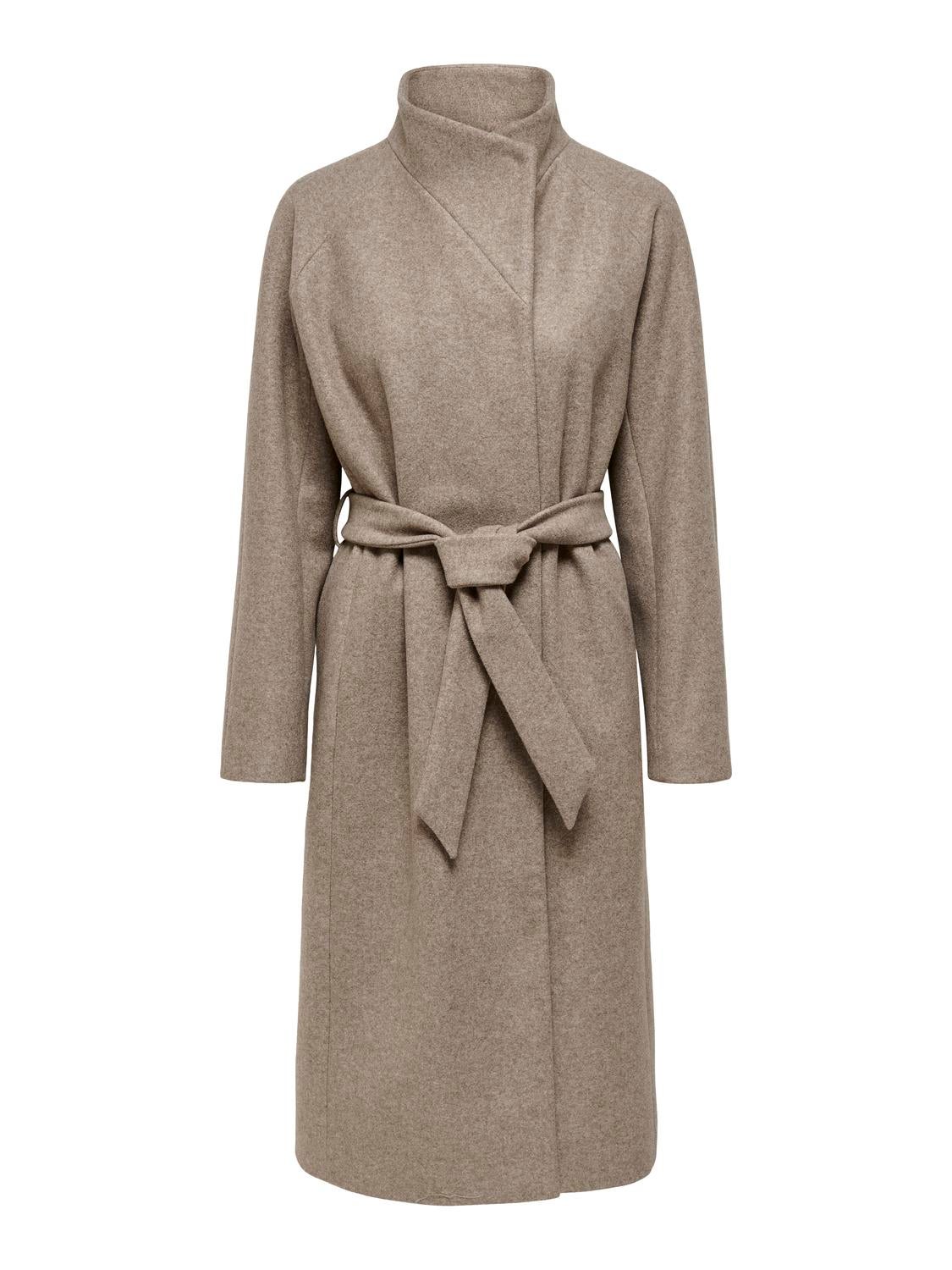 High neck wrap on sale coat