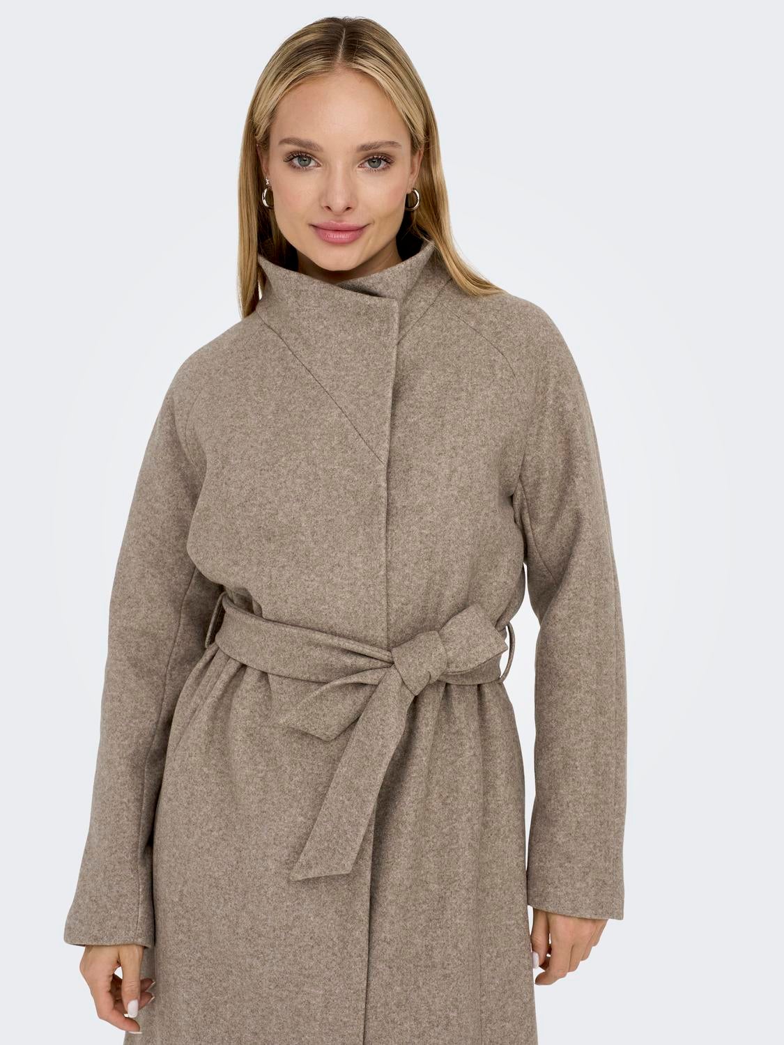 Women's high neck on sale coat