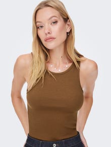 ONLY Regular fit O-hals Tanktop -Toffee - 15234659