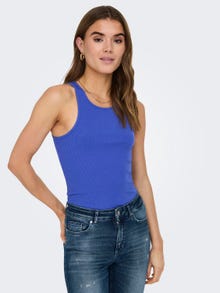 ONLY De canalé Camiseta de tirantes -Dazzling Blue - 15234659