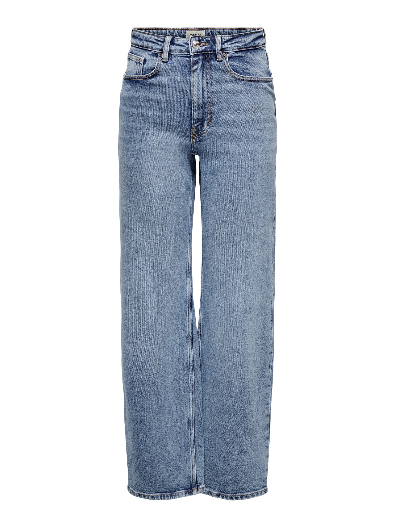 ONLJuicy life wide high waisted jeans, Medium Blue