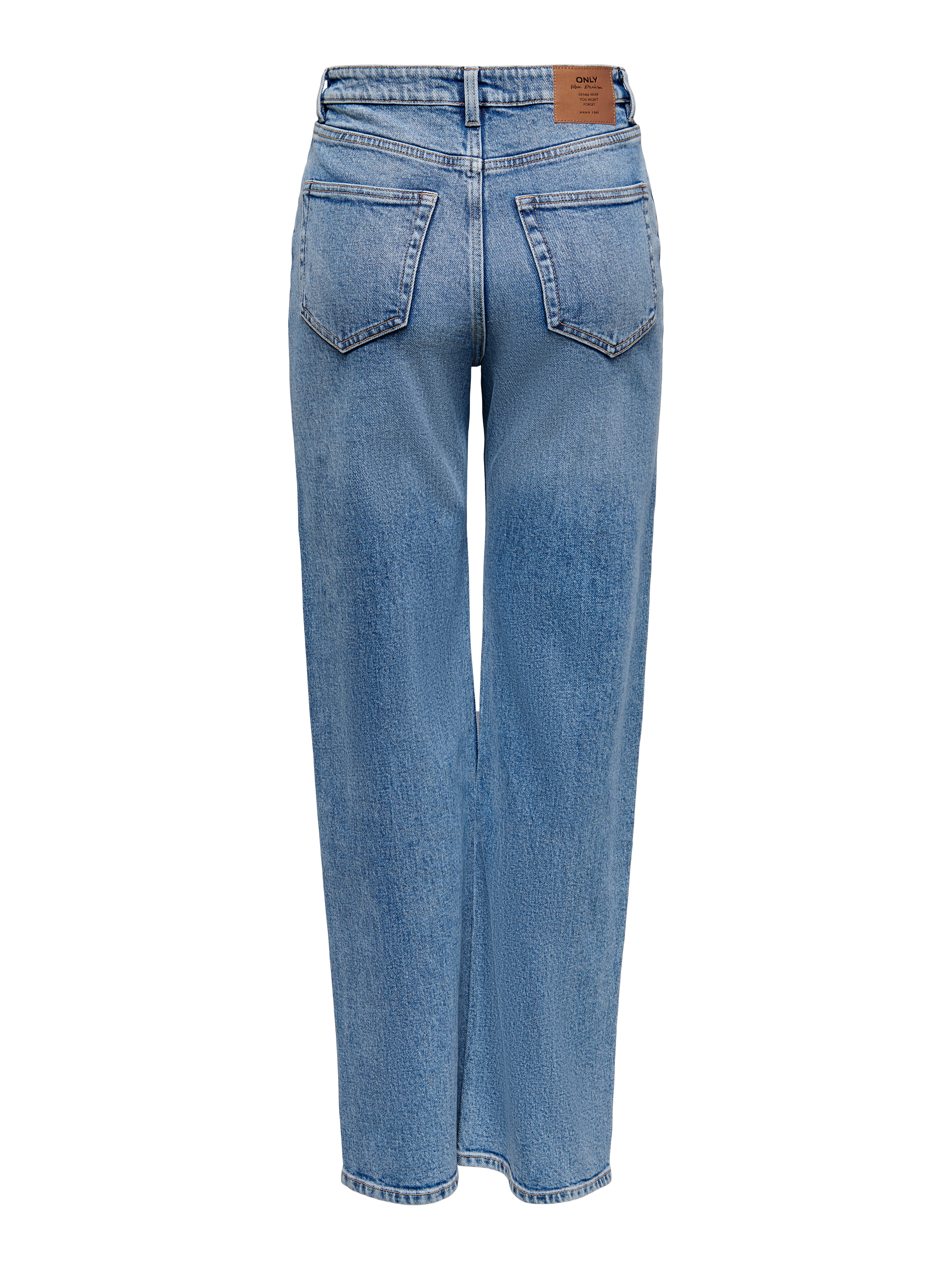 ONLJUICY Hohe Taille Weiter Beinschnitt Jeans | Mittelblau | ONLY®