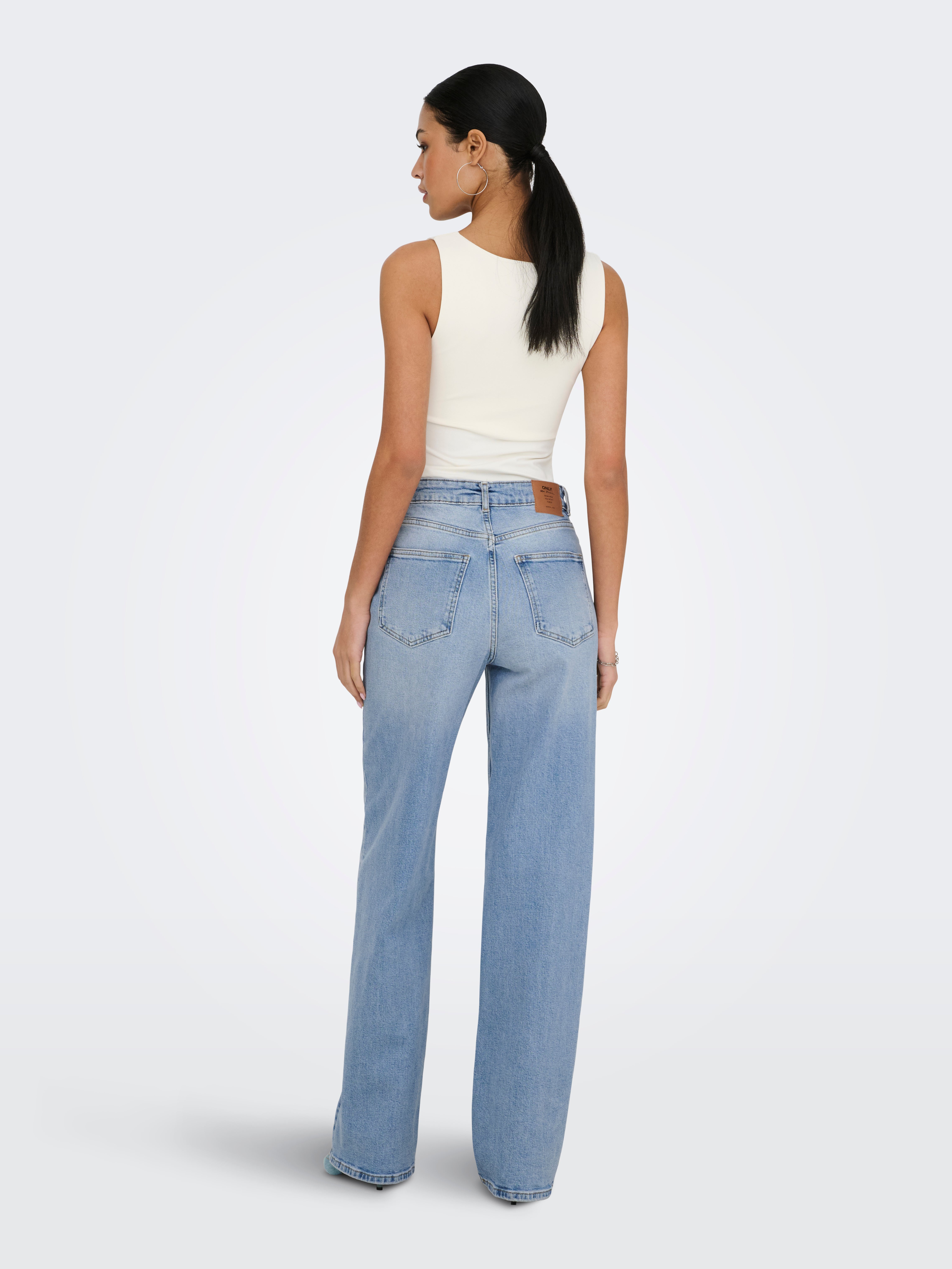 Only - Onljuicy Wide Leg Rea - 4168130 White