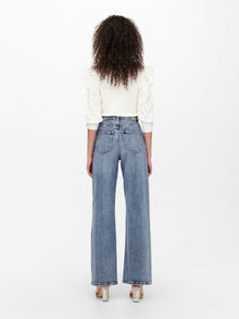 ONLY Wide Leg Fit High waist Jeans -Medium Blue Denim - 15234743