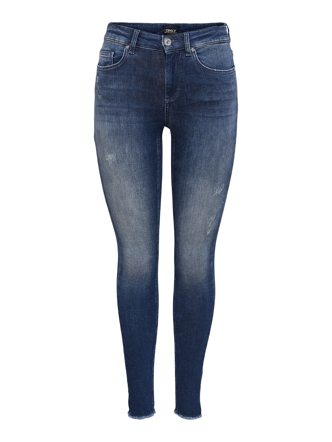 ONLY Skinny Fit Mittlere Taille Jeans -Dark Blue Denim - 15234798