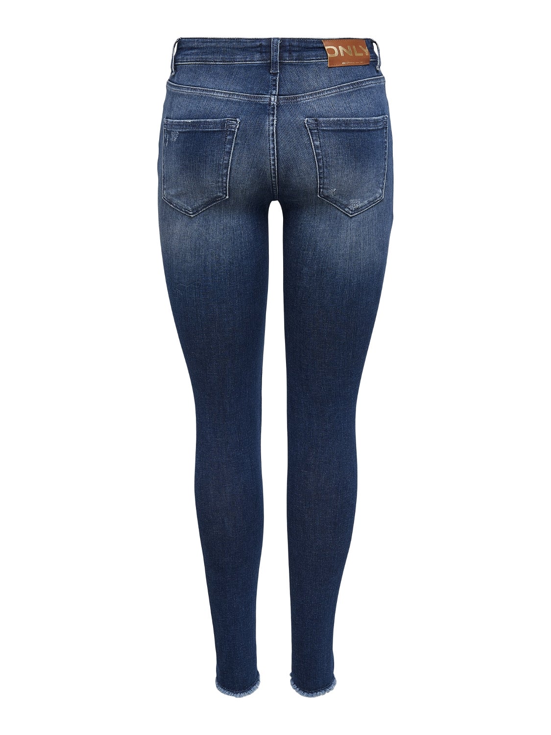 Dames Kleding voor voor Jeans voor Skinny jeans ONLY Denim Ankle Jeans Onlblush Mid Sk Raw Ank Dest in het Zwart 