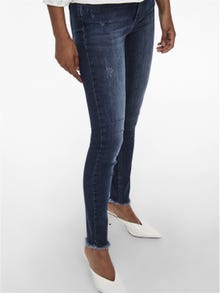 ONLY Jeans Skinny Fit Taille moyenne -Dark Blue Denim - 15234798