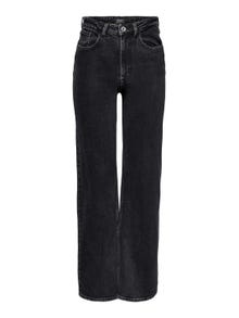 ONLY ONLJuicy wide high-waist jeans -Black Denim - 15235241