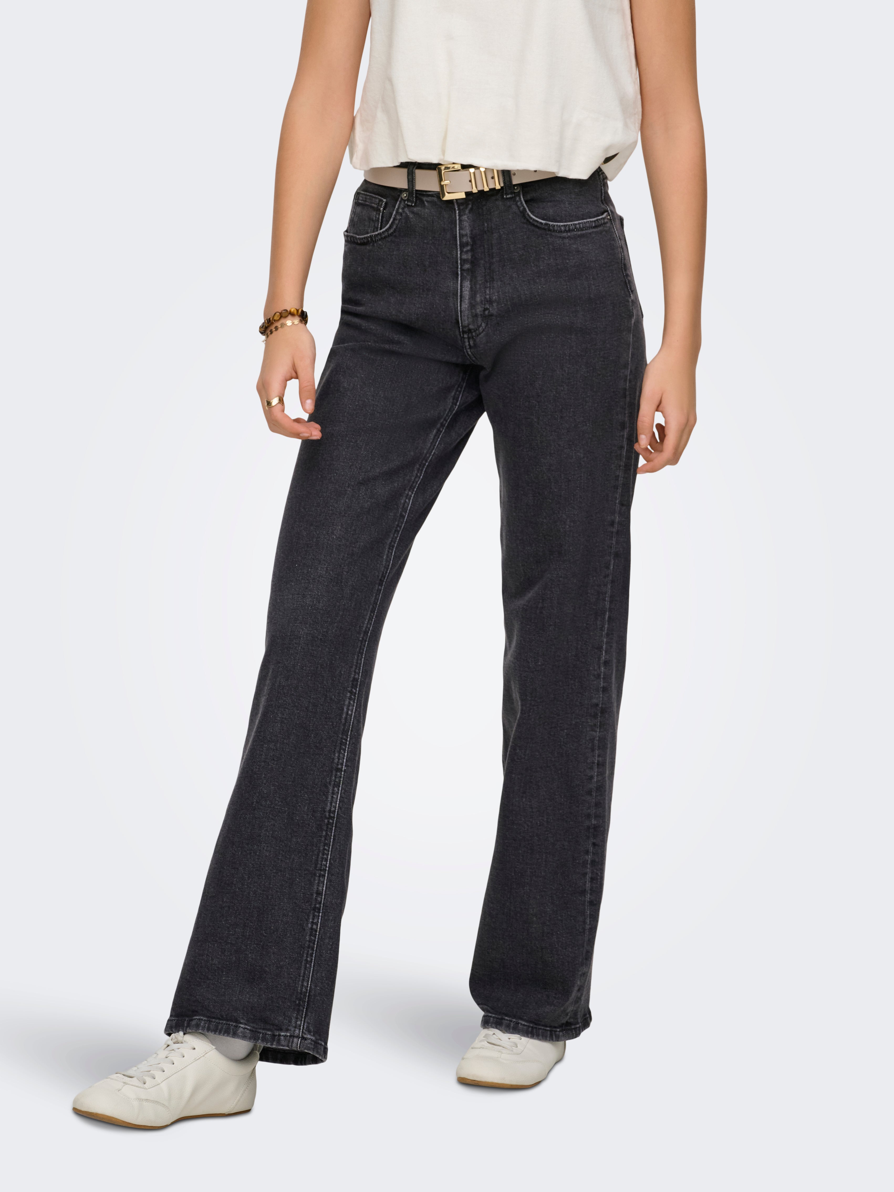 Onljuicy Hohe Taille Weiter Beinschnitt Jeans