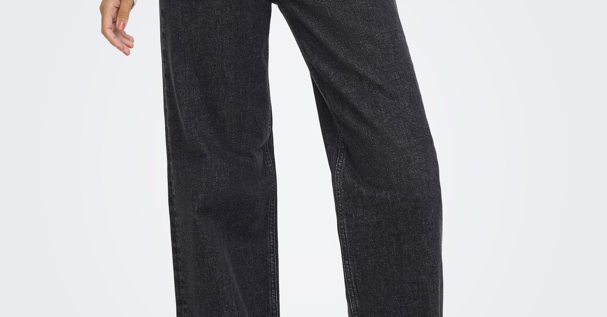 ONLY Jean Large ONLJUICY Taille Haute – Coupe Wide Leg Confortable & Tendance – Jean Femme Hiver 99% Coton – Style Rétro Décontracté