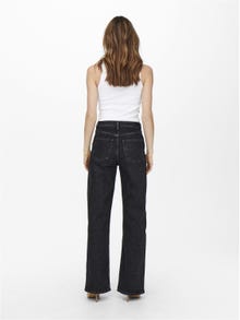 ONLY Jeans Wide Leg Fit Taille haute -Black Denim - 15235241
