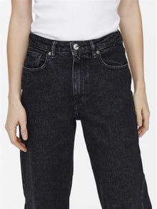 ONLY Wide leg fit High waist Jeans -Black Denim - 15235241