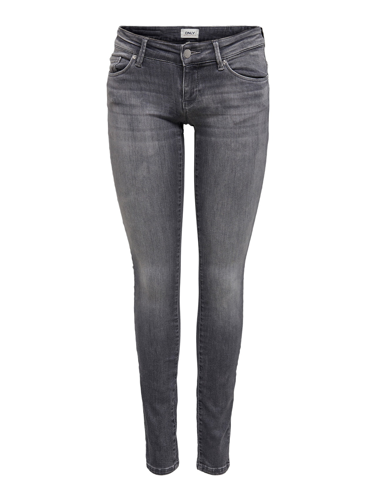 ONLY Izdilis Fit Super zems viduklis Džinsi -Grey Denim - 15235413