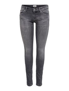 ONLY Izdilis Fit Super zems viduklis Džinsi -Grey Denim - 15235413