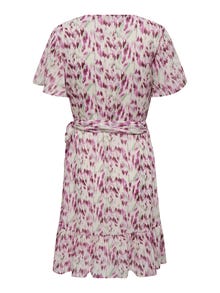 ONLY Short Wrap Dress -Mulberry - 15235761