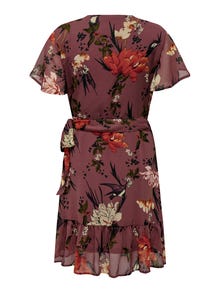 ONLY ONLSTAR S/S ROBE PORTEFEUILLE WVN Robe -Rose Brown - 15235761