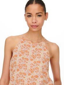 ONLY Halterneck Top with cut-out back -Muskmelon - 15235763