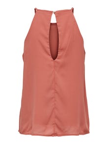 ONLY Halterneck Top med cut-out ryg -Canyon Rose - 15235763
