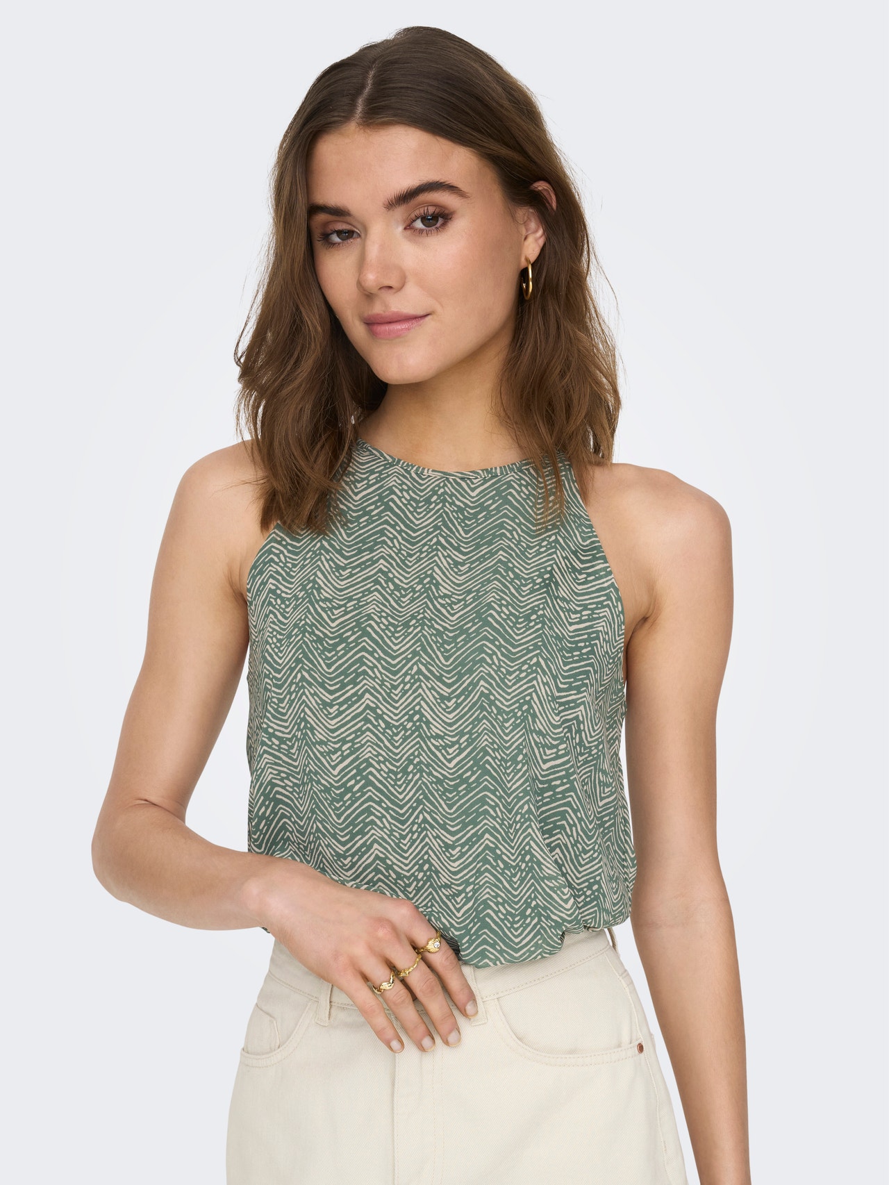 ONLY Halterneck Top with cut-out back -Sea Spray - 15235763