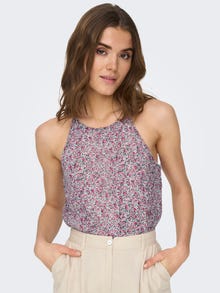 ONLY Halterneck Top with cut-out back -Festival Fuchsia - 15235763