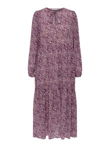ONLY Detaljeret Midi kjole -Wood Violet - 15235766