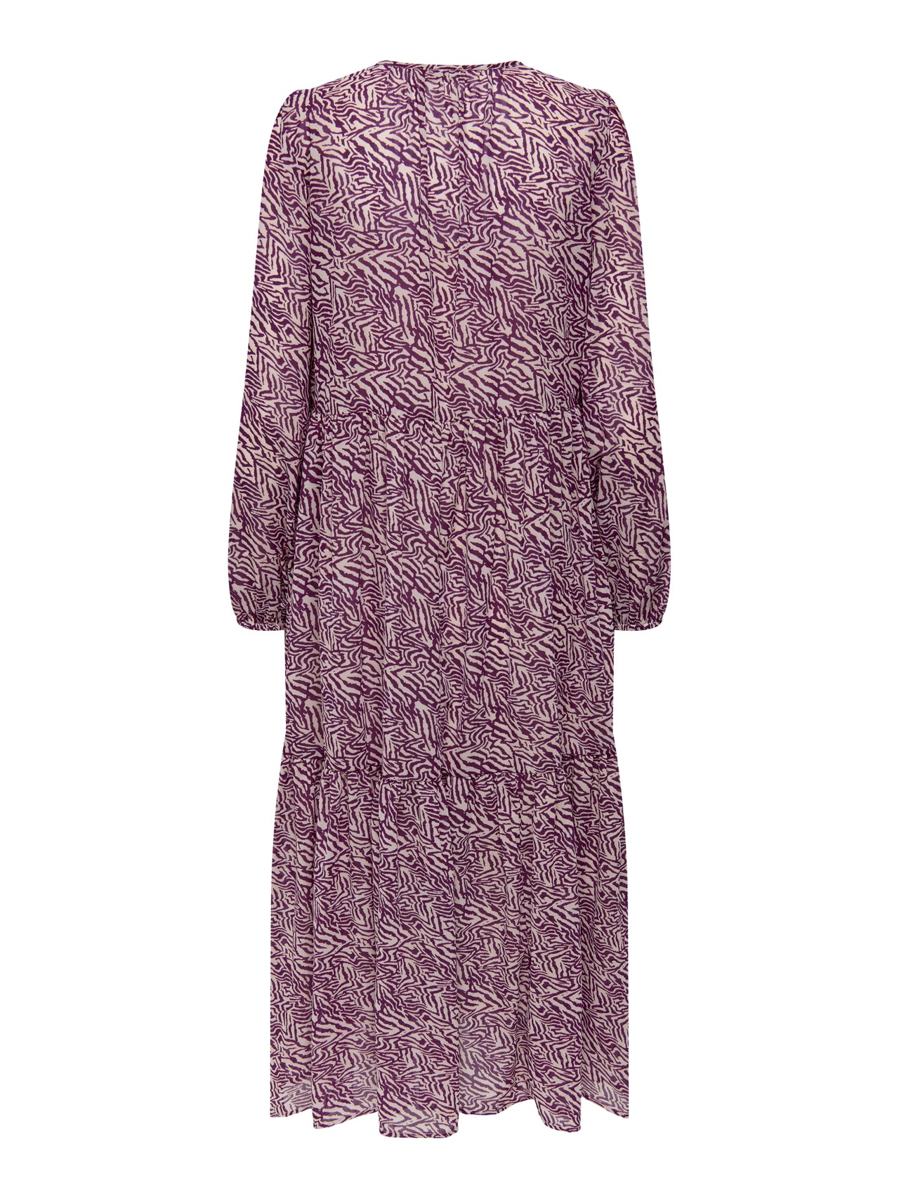 ONLY Normal geschnitten Rundhals Langes Kleid -Wood Violet - 15235766
