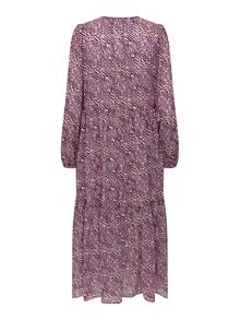ONLY Robe longue Regular Fit Col rond -Wood Violet - 15235766