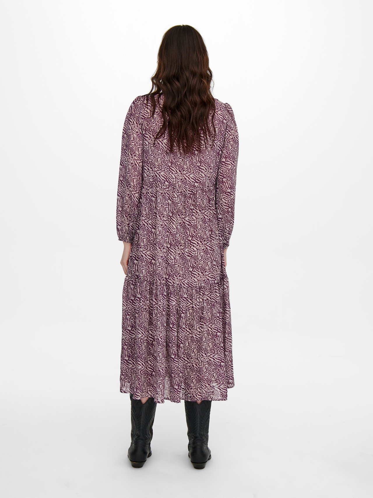 ONLY Robe longue Regular Fit Col rond -Wood Violet - 15235766