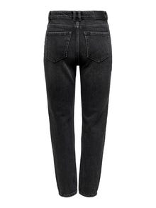ONLY Sirge lõige Kõrge vöökoht Teksad -Black Denim - 15235780