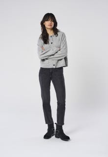 ONLY Sirge lõige Kõrge vöökoht Teksad -Black Denim - 15235780