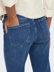 ONLY Straight Fit High waist Jeans -Medium Blue Denim - 15235791
