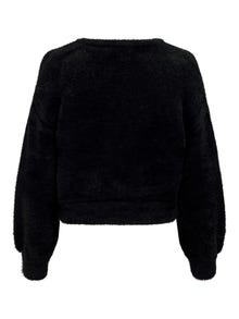 ONLY Kort Strikket pullover -Black - 15235973