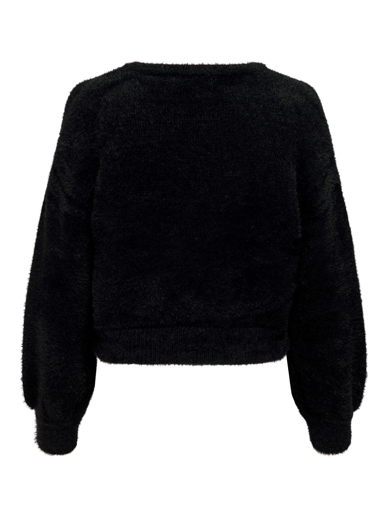 ONLY Kort Strikket pullover -Black - 15235973