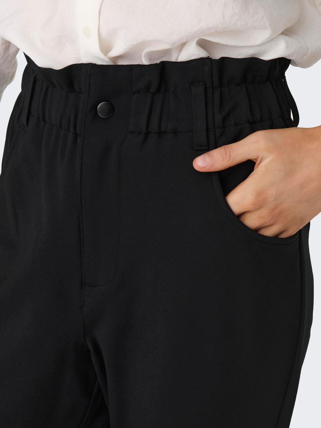 ONLY Pantalons Carrot Fit Taille haute -Black - 15236129